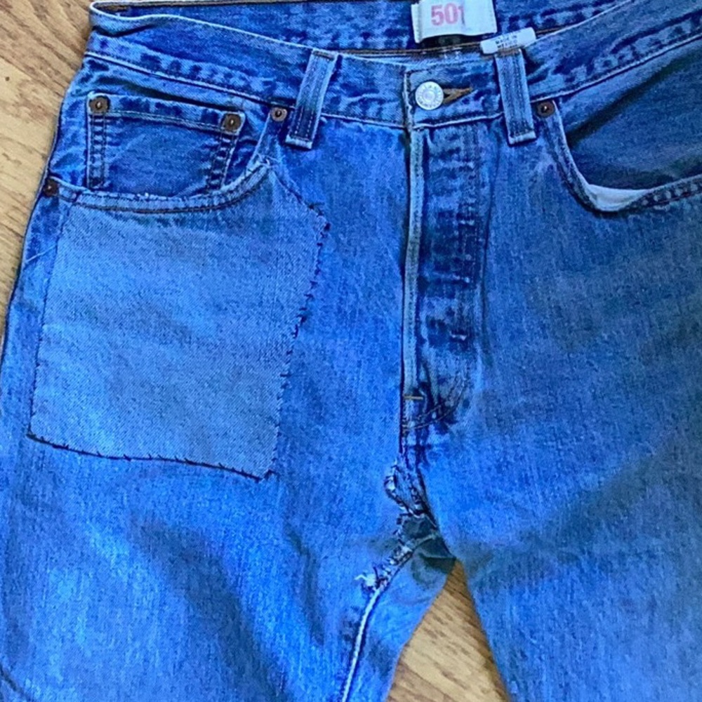 👖 NATURALLY DISTRESSED "WELL LIVED IN"  Levi, 501s WITHOUT Leather Patch
